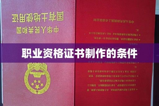 新林职业资格证书制作的条件